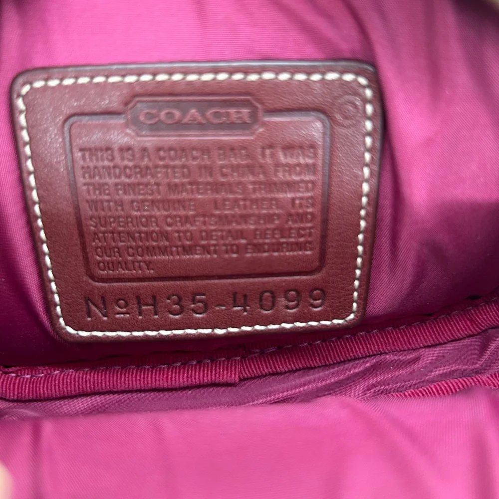 Coach Pink and Brown Crossbody Bag - Picture 4 of 7